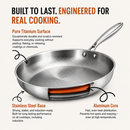Pure Titanium Frying Pan