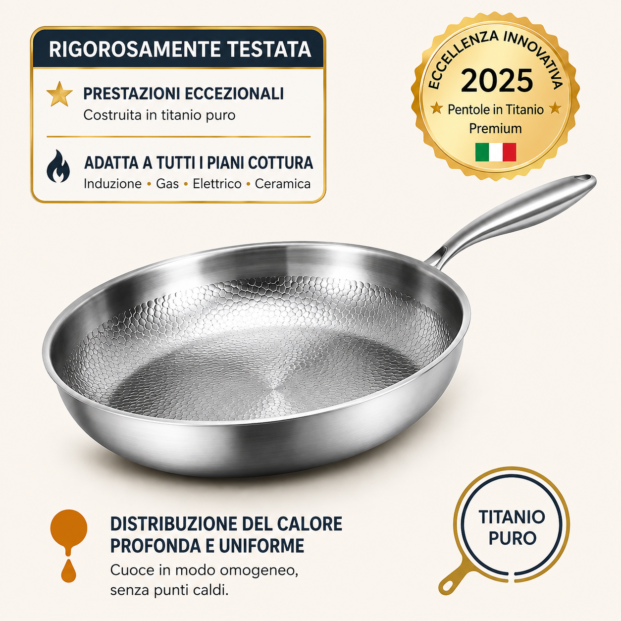 Padella in Titanio Puro