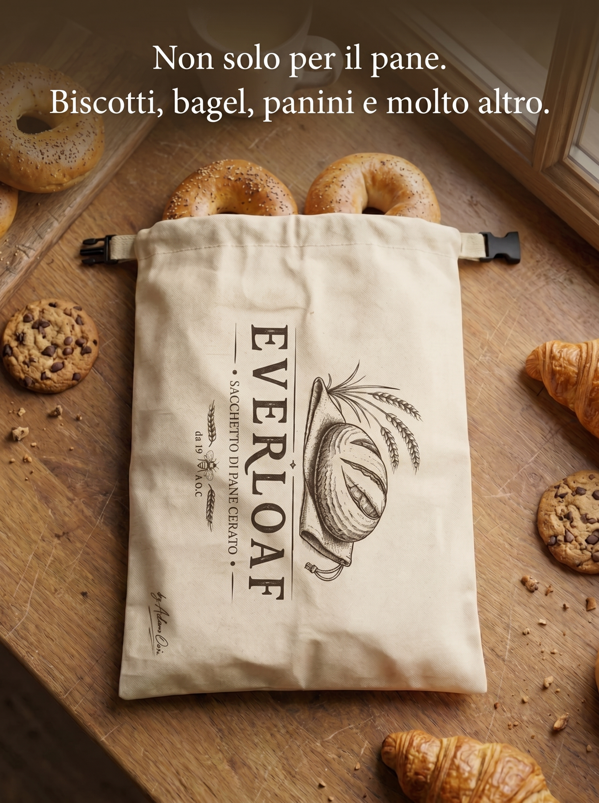 Bolsas de tela encerada para pan